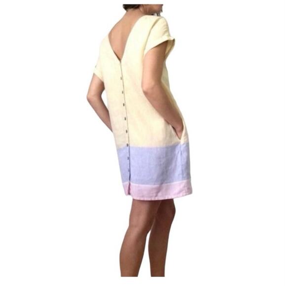 C&C California 100% Linen Button summer dress - Picture 2 of 11